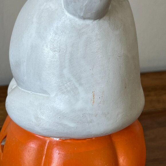 Vintage Ceramic Halloween Ghost & Pumpkin Tea Light Candle Holder Jack-O-Lantern - Picture 16 of 16